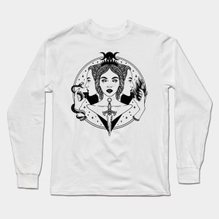 Hecate triple goddess Long Sleeve T-Shirt